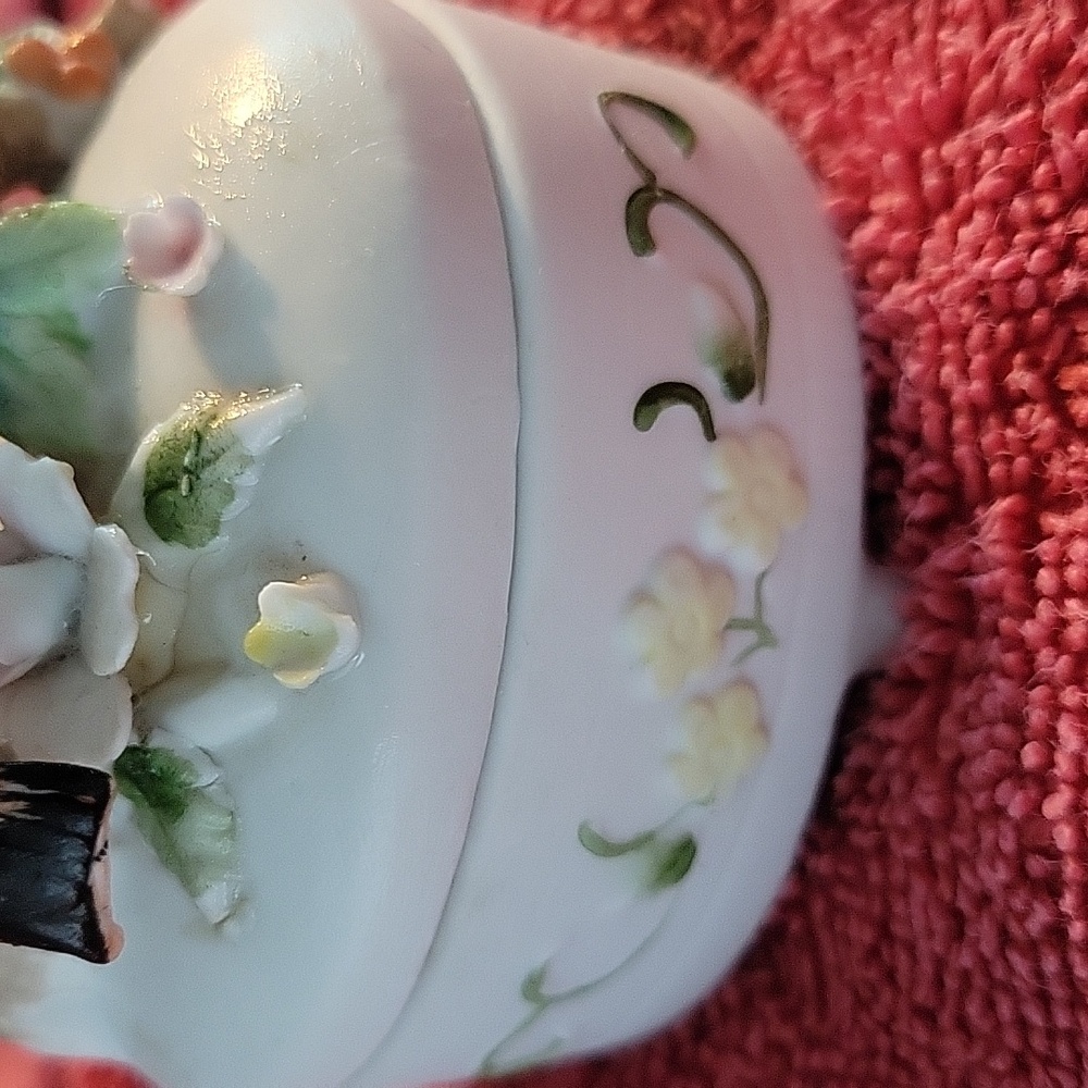 LEFTON TRINKET BOX WITH BIRDS. VINTAGE - Picture 3 of 5